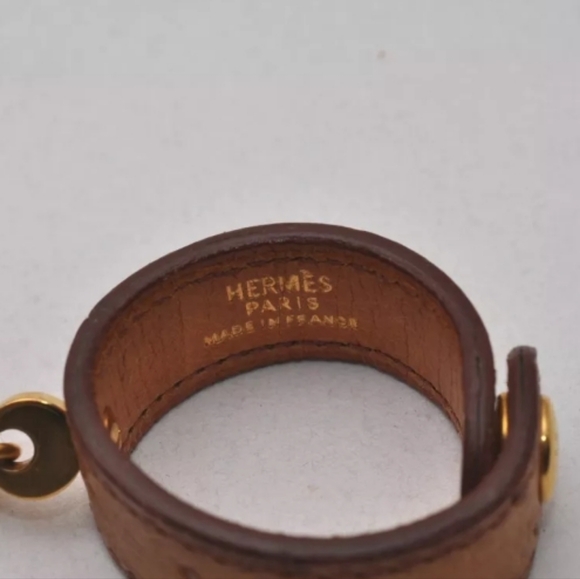 Authentic HERMES Nomade Glove Holder Leather Beige/Gold & Box - Picture 4 of 12